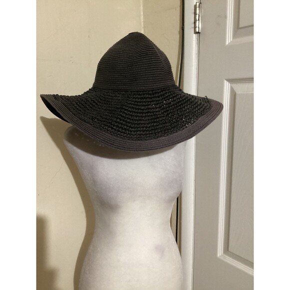 J. Crew NWOT Textured Summer Straw Hat Black One Size $69.50 - Picture 2 of 8